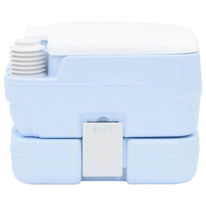 Tragbare Campingtoilette, Hellblau/Weiß
