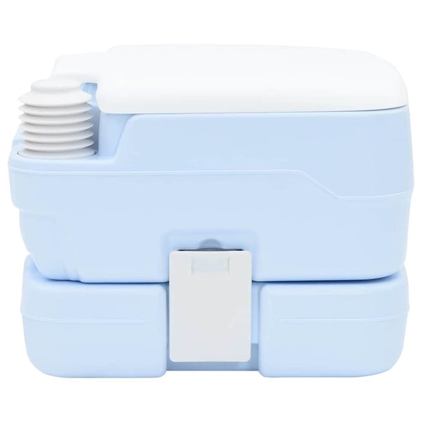 Tragbare Campingtoilette, Hellblau/Weiß