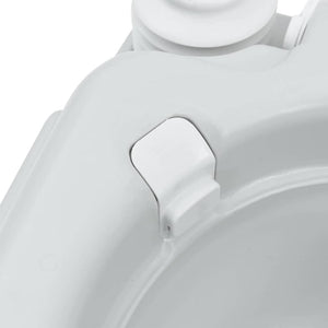 Tragbare Campingtoilette, Grau/Weiß