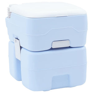 Tragbare Campingtoilette, Hellblau/Weiß