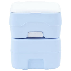 Tragbare Campingtoilette, Hellblau/Weiß