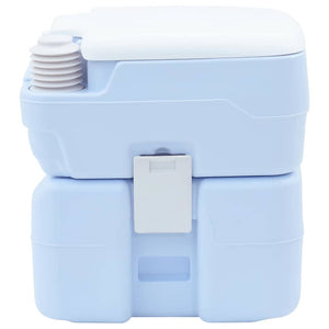 Tragbare Campingtoilette, Hellblau/Weiß