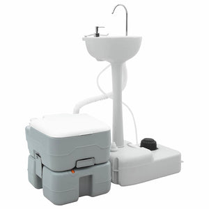 Camping WC Set, 2-teilig, Grau