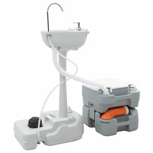 Camping WC Set, 2-teilig, Grau