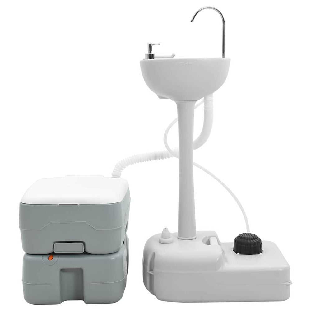 Camping WC Set, 2-teilig, Grau