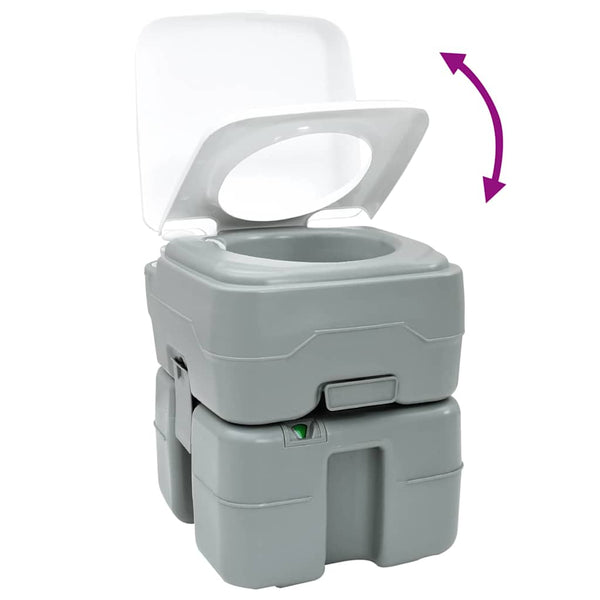 Camping WC Set, 2-teilig, Grau