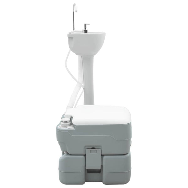 Camping WC Set, 2-teilig, Grau