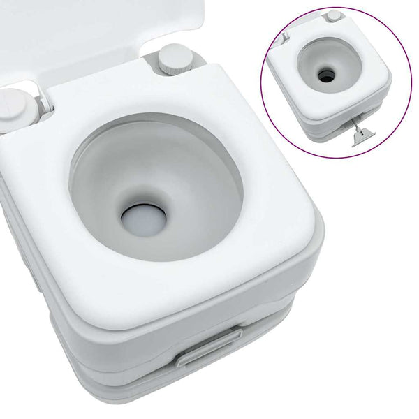 Camping WC-Set Grau/Weiß