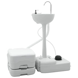 Camping WC-Set Grau/Weiß