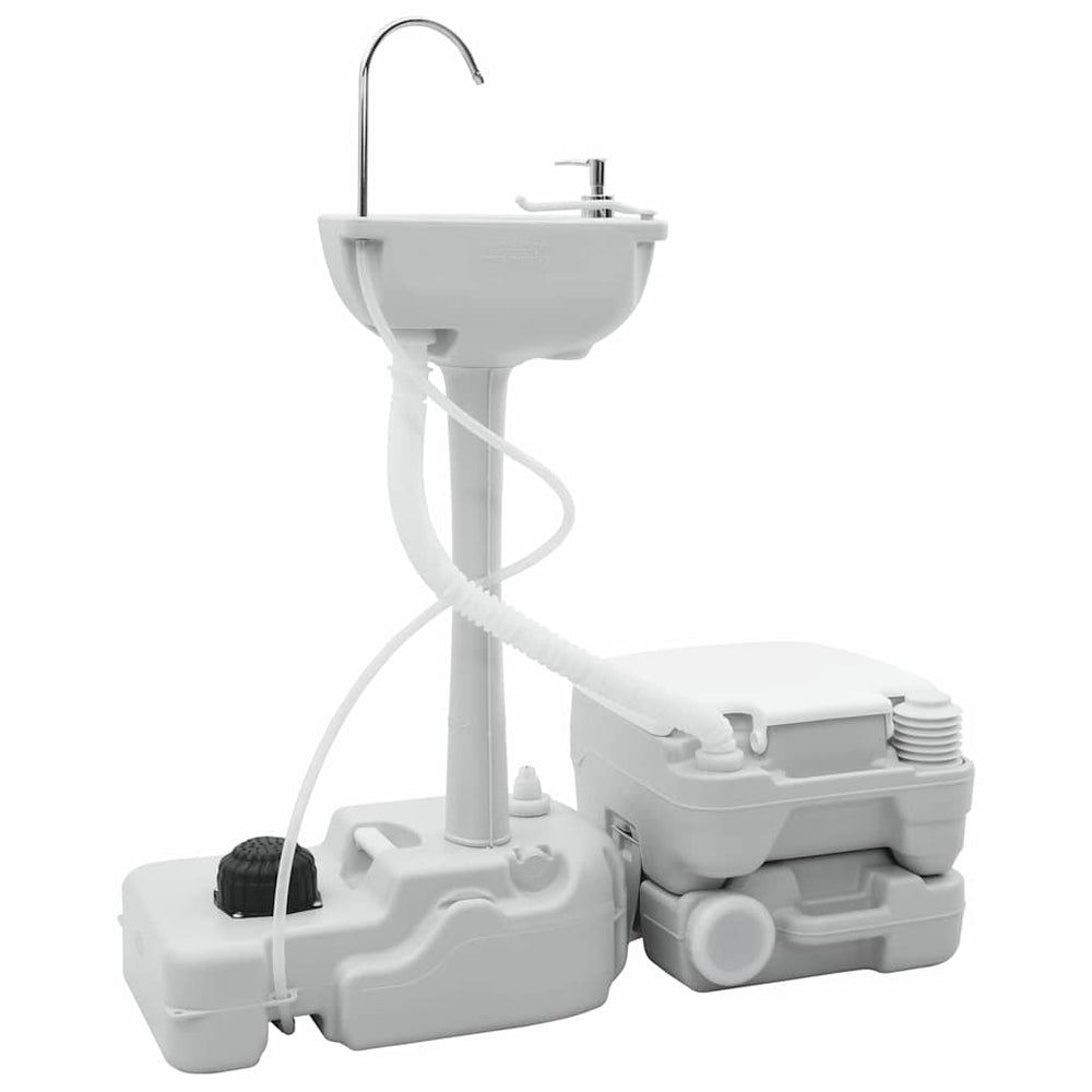 Camping WC-Set Grau/Weiß