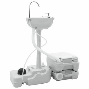 Camping WC-Set Grau/Weiß