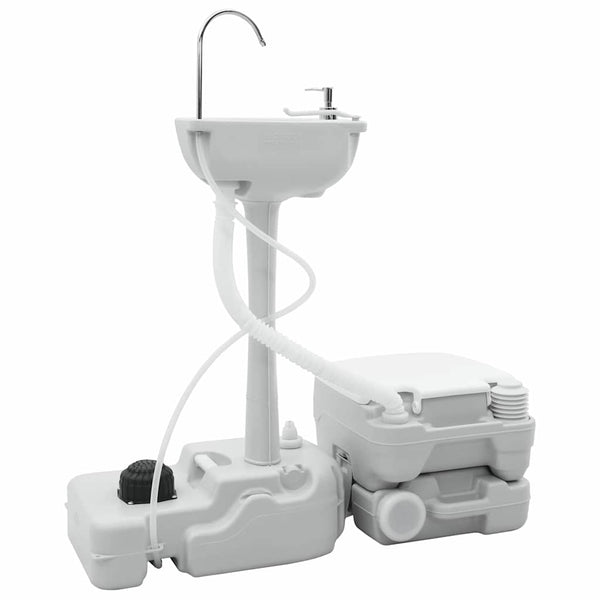 Camping WC-Set Grau/Weiß