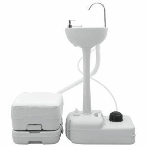 Camping WC-Set Grau/Weiß