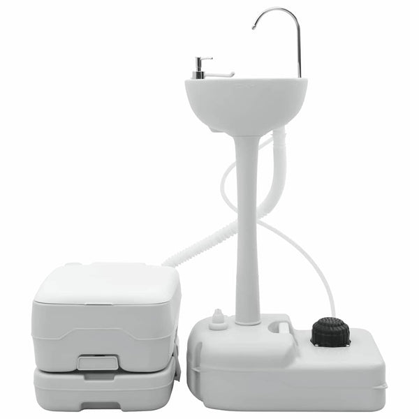 Camping WC-Set Grau/Weiß
