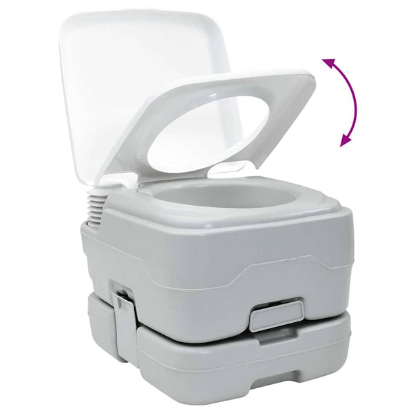 Camping WC-Set Grau/Weiß