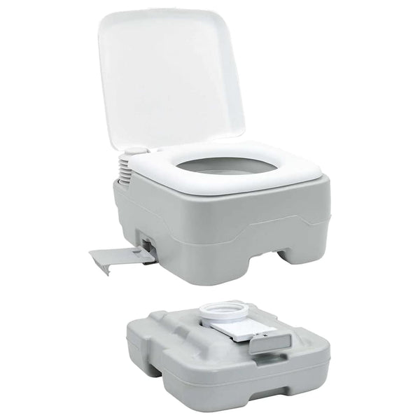 Camping WC-Set Grau/Weiß