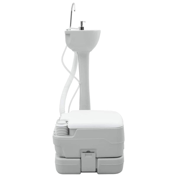 Camping WC-Set Grau/Weiß