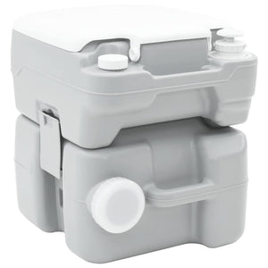 Campingtoilette Grau, 41,5 x 36,5 x 42 cm