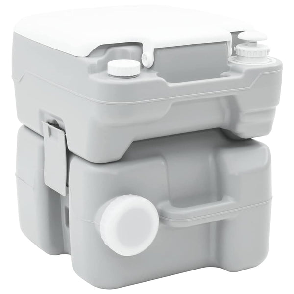 Campingtoilette Grau, 41,5 x 36,5 x 42 cm