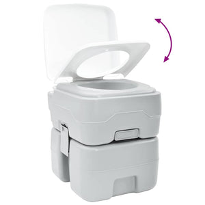 Campingtoilette Grau, 41,5 x 36,5 x 42 cm