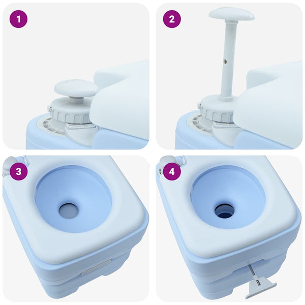 Campingtoilette Blau 41,5x36,5x42cm