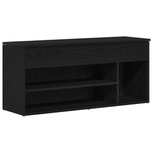 Schuhbank Schwarz Eichenoptik 102 cm