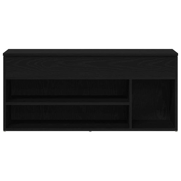 Schuhbank Schwarz Eichenoptik 102 cm