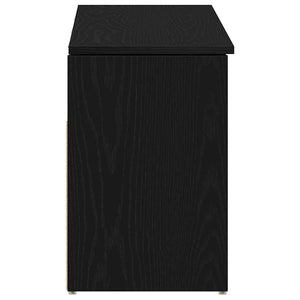 Schuhbank Schwarz Eichenoptik 102 cm