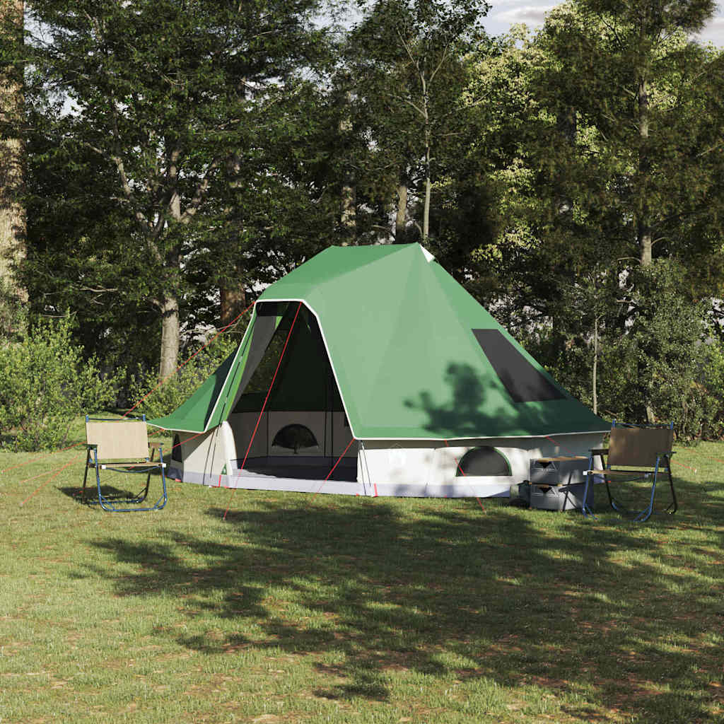 Tipi Zelt Grün mit Dach & Stauraum