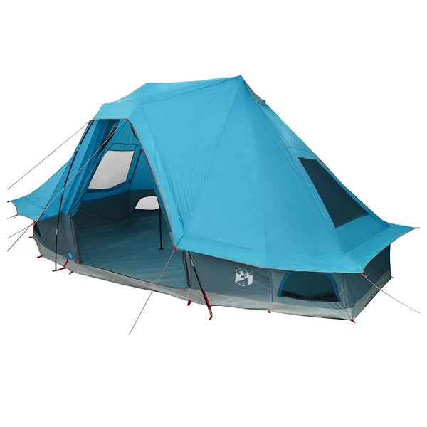 Blaues Tipi Zelt mit Dach