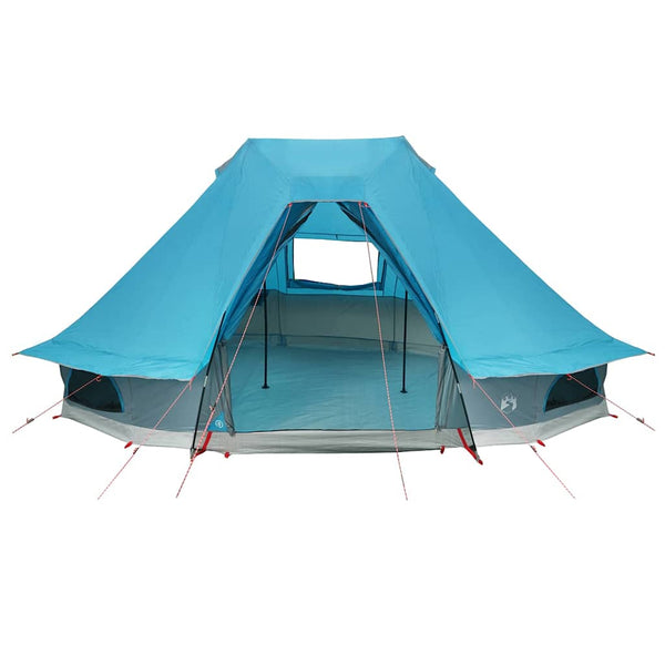 Blaues Tipi Zelt mit Dach