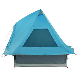 Blaues Tipi Zelt mit Dach