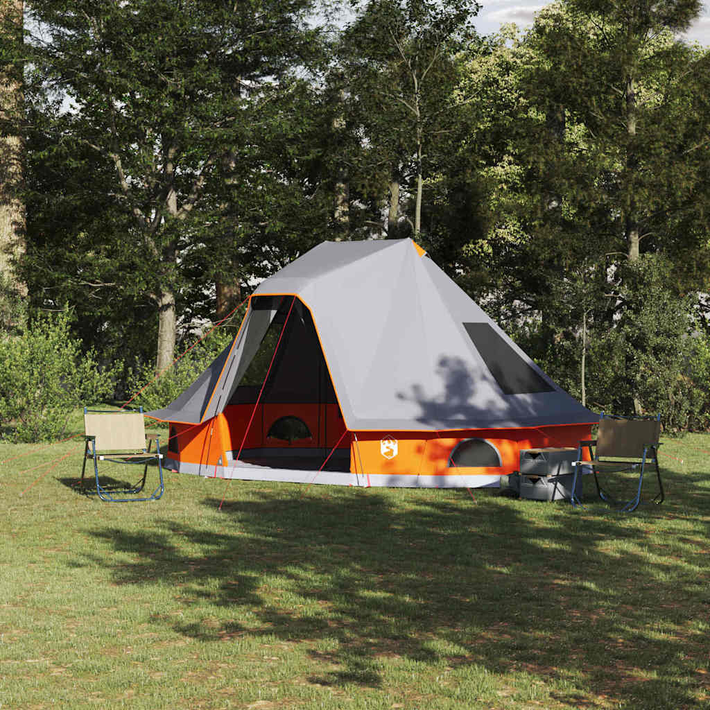 Tipi Zelt mit Dach Grau/Orange 466cm