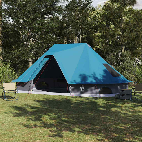 Blaues Tipi-Zelt mit Dach & Stauraum