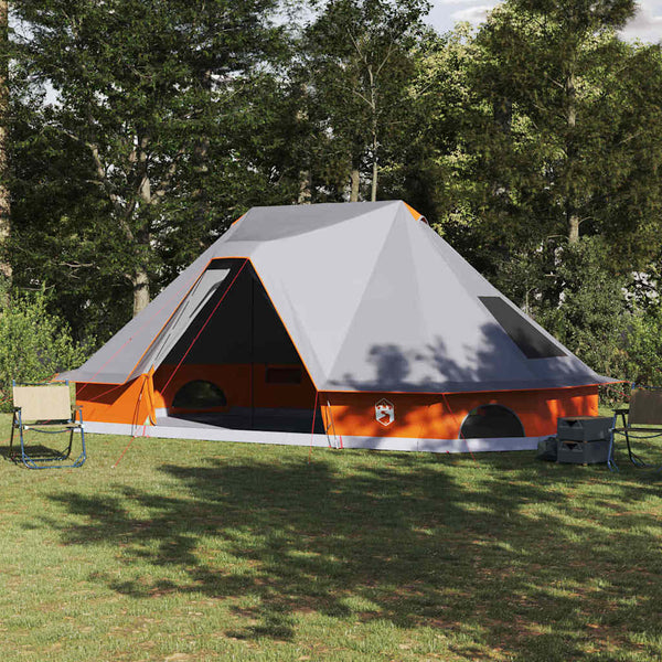 Tipi Zelt mit Dach Grau/Orange 680x430x270cm