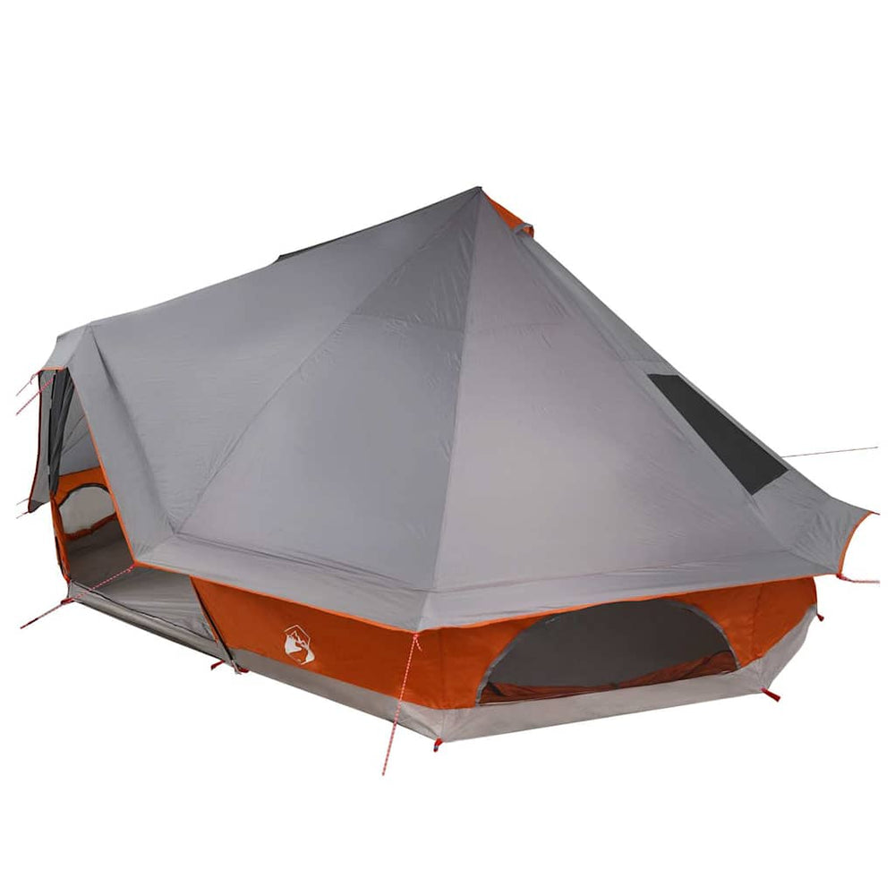 Tipi Zelt mit Dach Grau/Orange 680x430x270cm