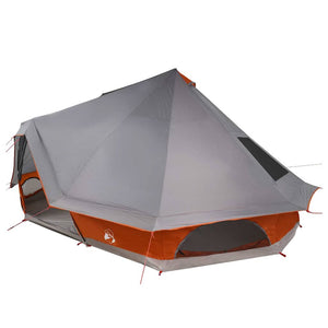 Tipi Zelt mit Dach Grau/Orange 680x430x270cm