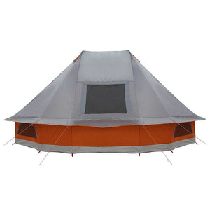 Tipi Zelt mit Dach Grau/Orange 680x430x270cm