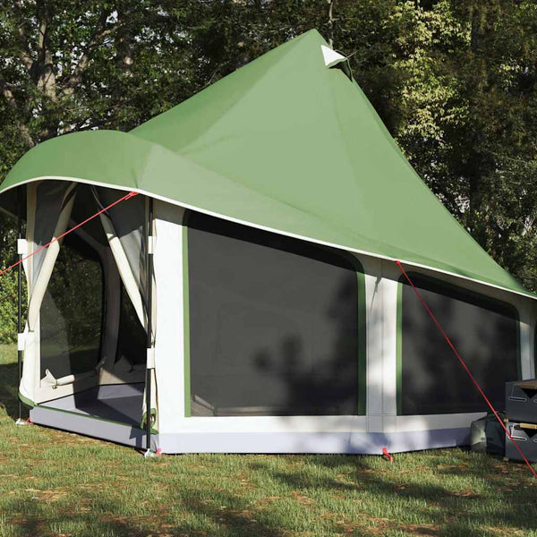 Tipi Zelt mit Dach, Grün, 404x370x270cm