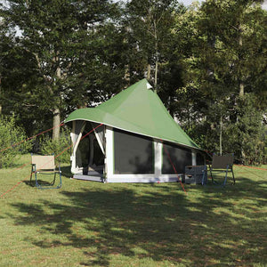 Tipi Zelt mit Dach, Grün, 404x370x270cm