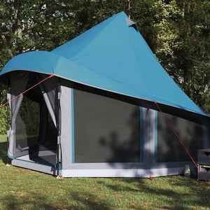 Blaues Tipi Zelt mit Dach
