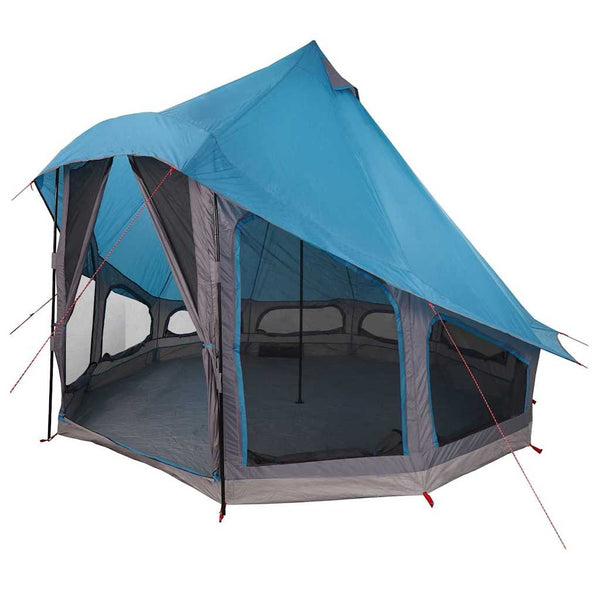 Blaues Tipi Zelt mit Dach