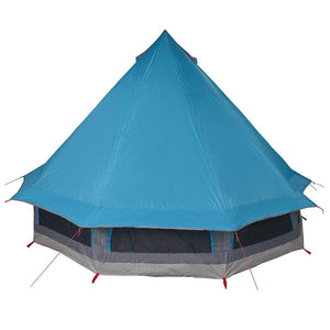 Blaues Tipi Zelt mit Dach