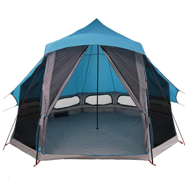 Blaues Tipi Zelt mit Dach