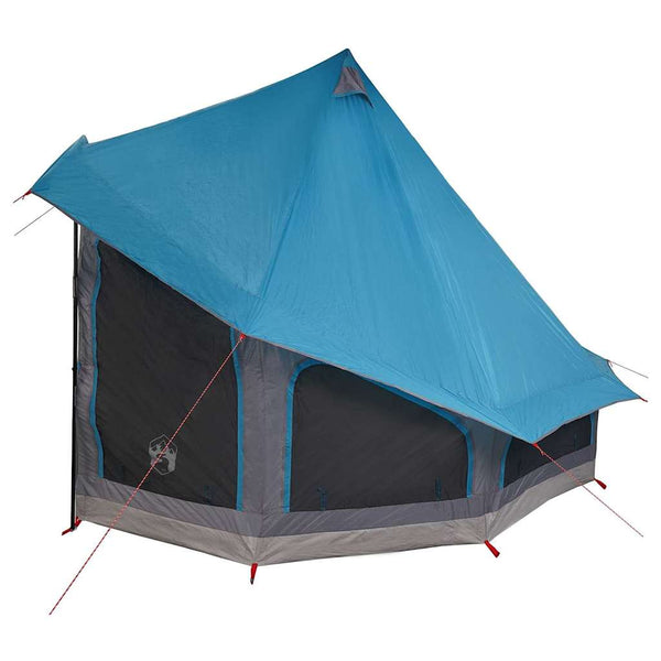 Blaues Tipi Zelt mit Dach