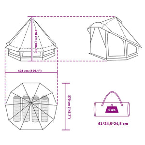 Blaues Tipi Zelt mit Dach