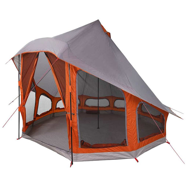 Tipi Zelt mit Dach, Grau & Orange