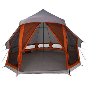 Tipi Zelt mit Dach, Grau & Orange