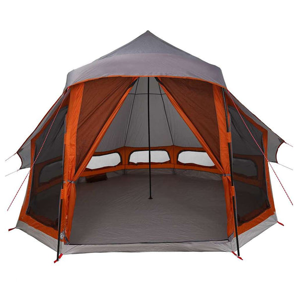 Tipi Zelt mit Dach, Grau & Orange