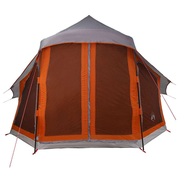Tipi Zelt mit Dach, Grau & Orange
